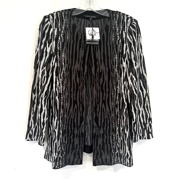 Ming Wang Sweaters - Ming Wang Heritage Collection Cardigan Sweater Women's Small Petite Black NWT